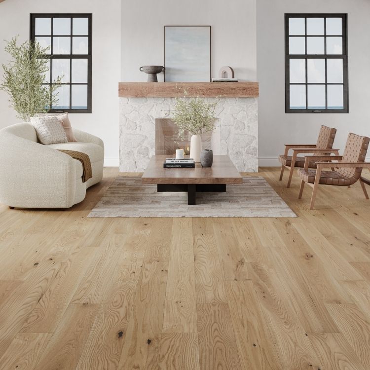 wood look flooring in living room